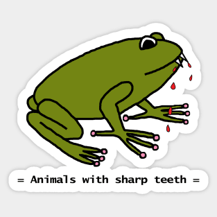 Animals with Sharp Teeth Halloween Horror Frog Sticker